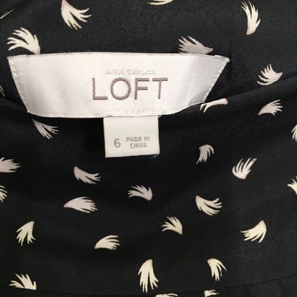 ANN TAYLOR LOFT BLACK WHITE MINI SKIRT 6 - Picture 7 of 12